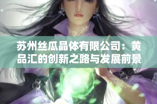 苏州丝瓜晶体有限公司：黄品汇的创新之路与发展前景分析