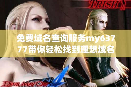 免费域名查询服务my63777带你轻松找到理想域名