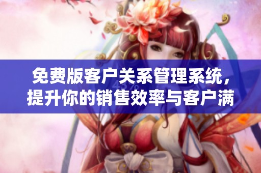 免费版客户关系管理系统，提升你的销售效率与客户满意度