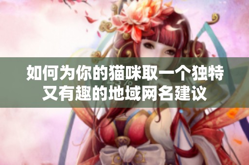 如何为你的猫咪取一个独特又有趣的地域网名建议