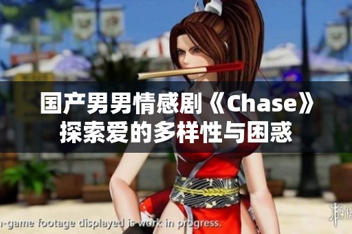 国产男男情感剧《Chase》探索爱的多样性与困惑