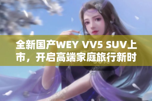 全新国产WEY VV5 SUV上市，开启高端家庭旅行新时代