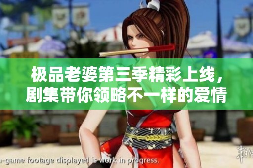 极品老婆第三季精彩上线，剧集带你领略不一样的爱情故事