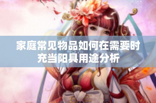家庭常见物品如何在需要时充当阳具用途分析