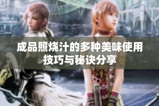 成品照烧汁的多种美味使用技巧与秘诀分享