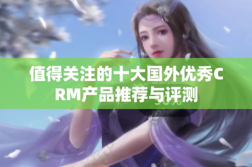 值得关注的十大国外优秀CRM产品推荐与评测