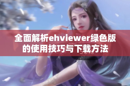 全面解析ehviewer绿色版的使用技巧与下载方法