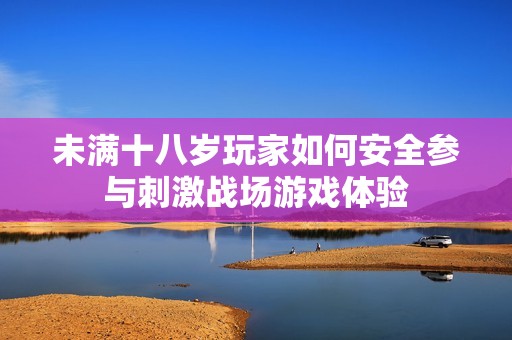 未满十八岁玩家如何安全参与刺激战场游戏体验