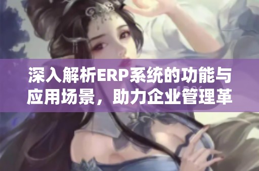 深入解析ERP系统的功能与应用场景，助力企业管理革新