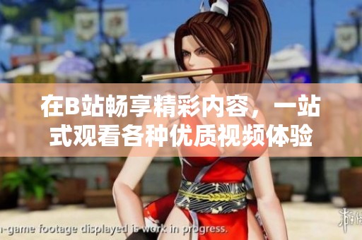 在B站畅享精彩内容，一站式观看各种优质视频体验