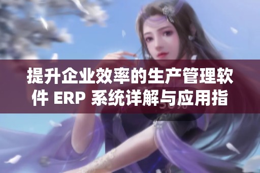 提升企业效率的生产管理软件 ERP 系统详解与应用指南