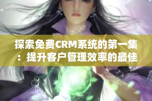 探索免费CRM系统的第一集：提升客户管理效率的最佳选择