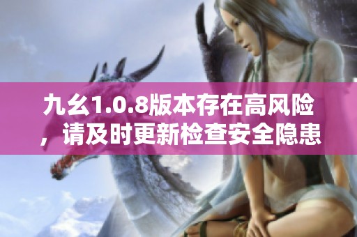 九幺1.0.8版本存在高风险，请及时更新检查安全隐患