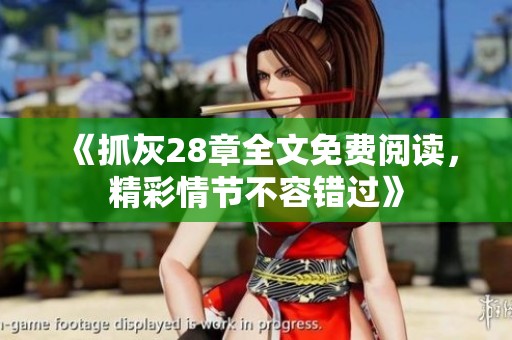 《抓灰28章全文免费阅读，精彩情节不容错过》