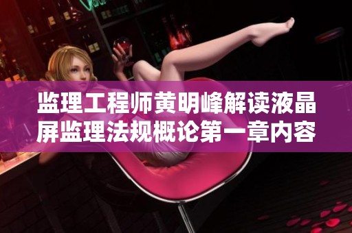 监理工程师黄明峰解读液晶屏监理法规概论第一章内容解析