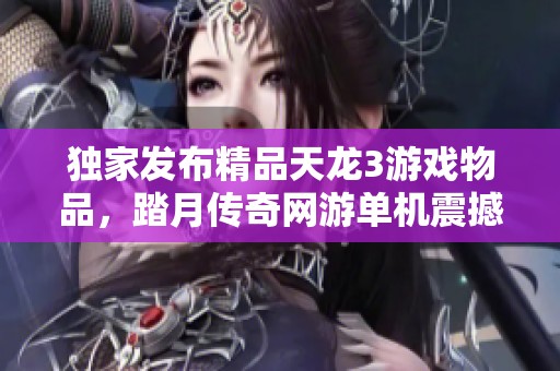 独家发布精品天龙3游戏物品，踏月传奇网游单机震撼来袭