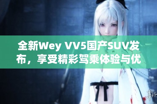 全新Wey VV5国产SUV发布，享受精彩驾乘体验与优惠活动