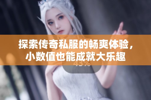 探索传奇私服的畅爽体验，小数值也能成就大乐趣
