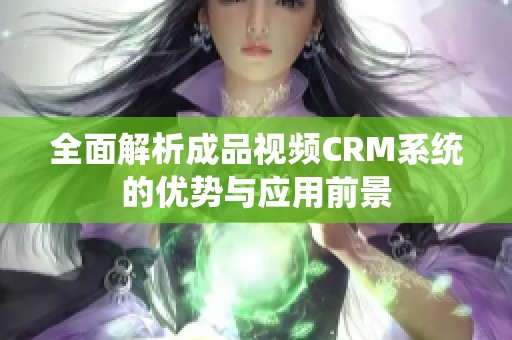 全面解析成品视频CRM系统的优势与应用前景