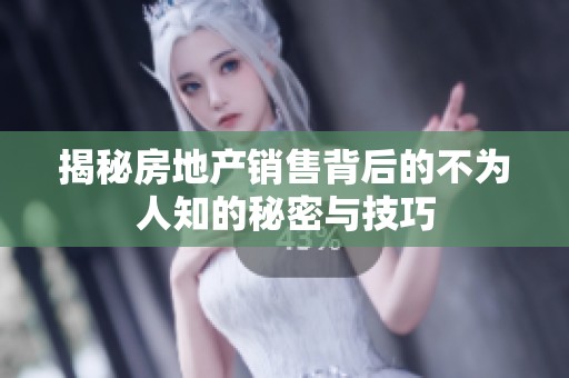 揭秘房地产销售背后的不为人知的秘密与技巧