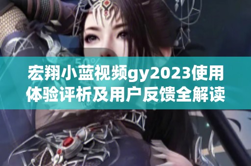 宏翔小蓝视频gy2023使用体验评析及用户反馈全解读