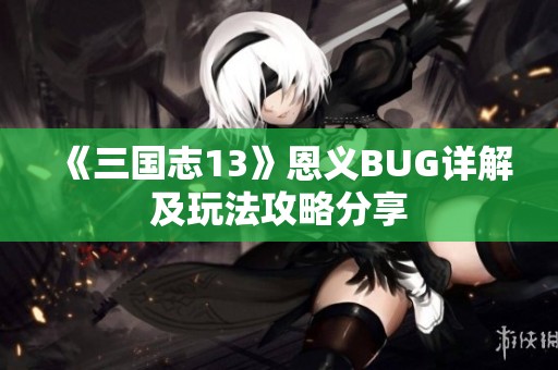 《三国志13》恩义BUG详解及玩法攻略分享