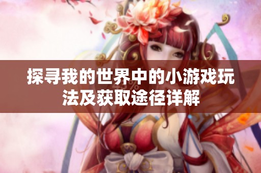 探寻我的世界中的小游戏玩法及获取途径详解