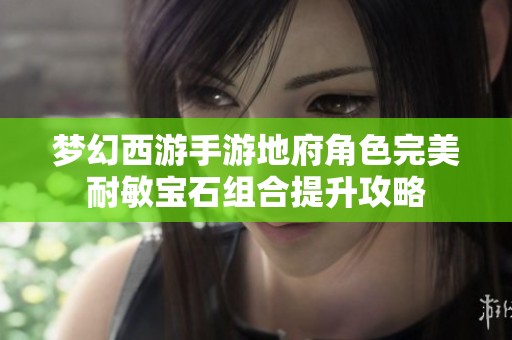 梦幻西游手游地府角色完美耐敏宝石组合提升攻略