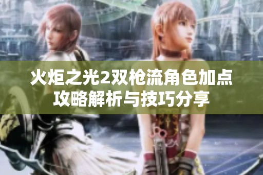 火炬之光2双枪流角色加点攻略解析与技巧分享